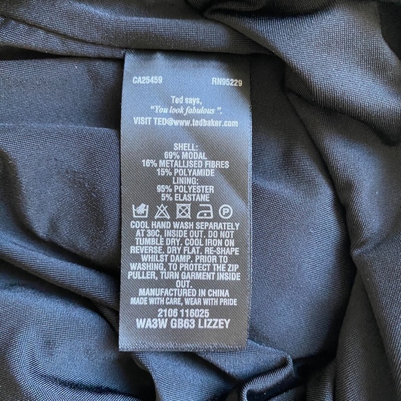 Ted Baker Lizzey Twist Copper Gold Dress | Size 6 | Mob Wife Style - Picture 7 of 8